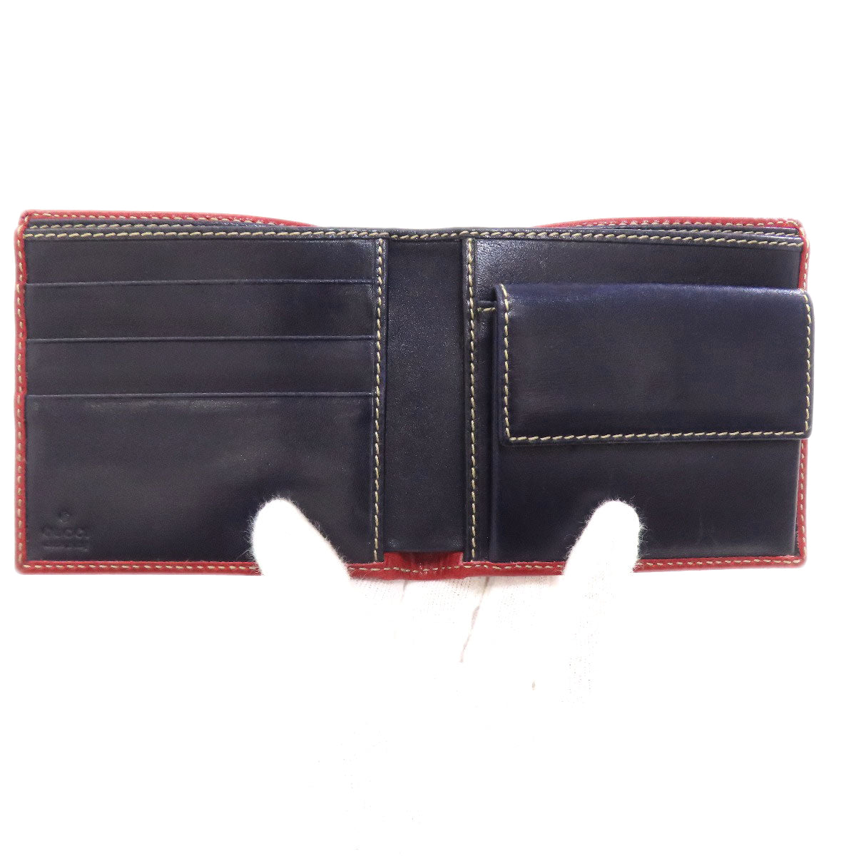 GUCCI 190415 logo Bifold Wallet with Coin Pocket Nylon Ladies [Used]