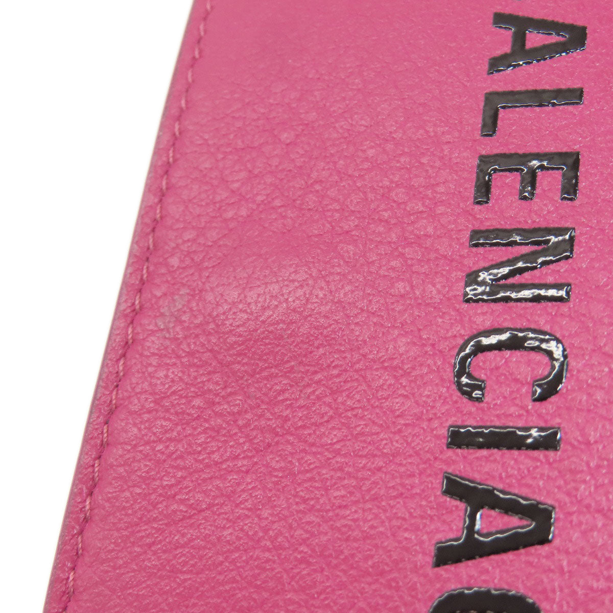 BALENCIAGA 516402 Logo tri-fold wallet Bifold Wallet with Coin Pocket Leather Ladies [Used]