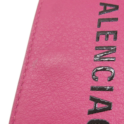 BALENCIAGA 516402 Logo tri-fold wallet Bifold Wallet with Coin Pocket Leather Ladies [Used]