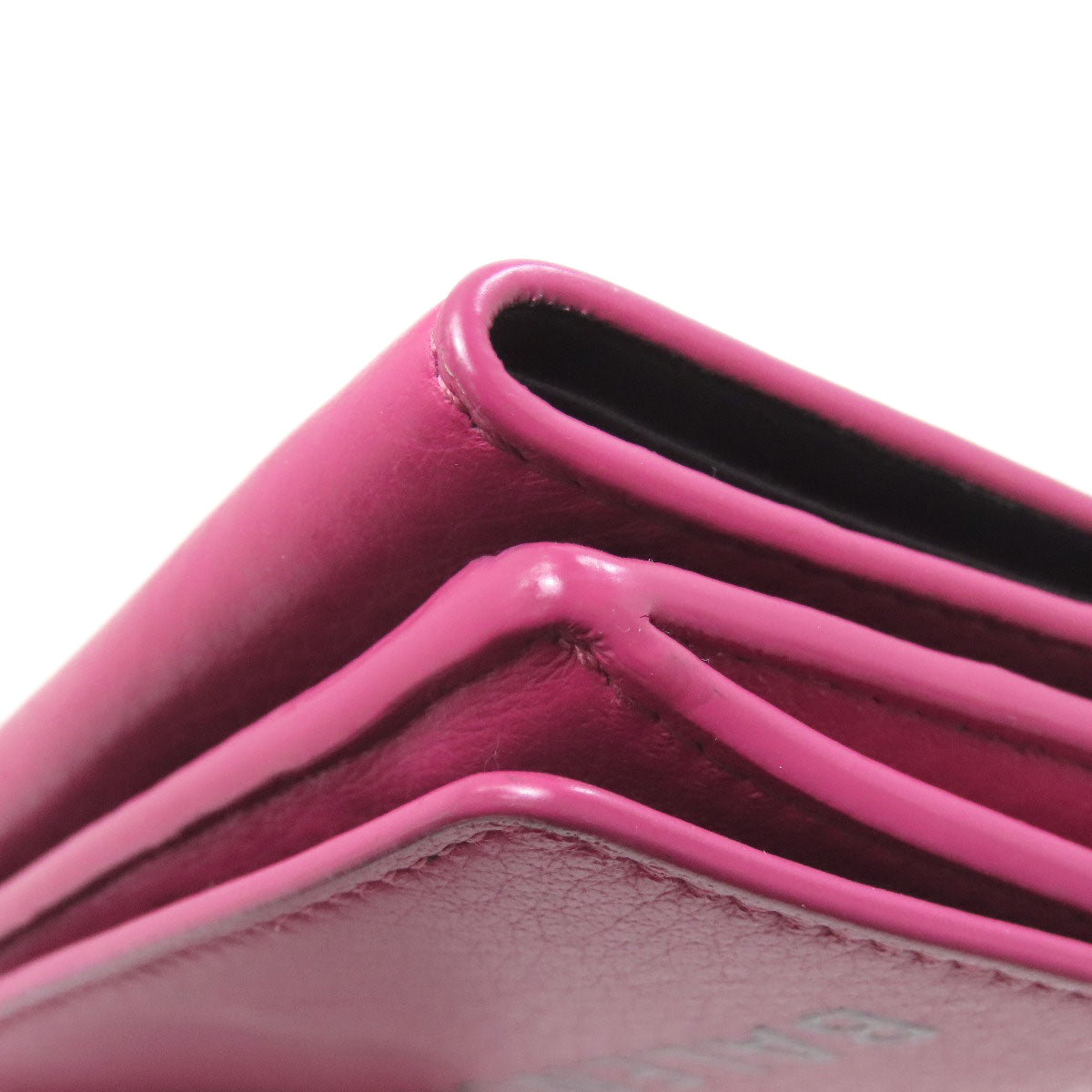 BALENCIAGA 516402 Logo tri-fold wallet Bifold Wallet with Coin Pocket Leather Ladies [Used]