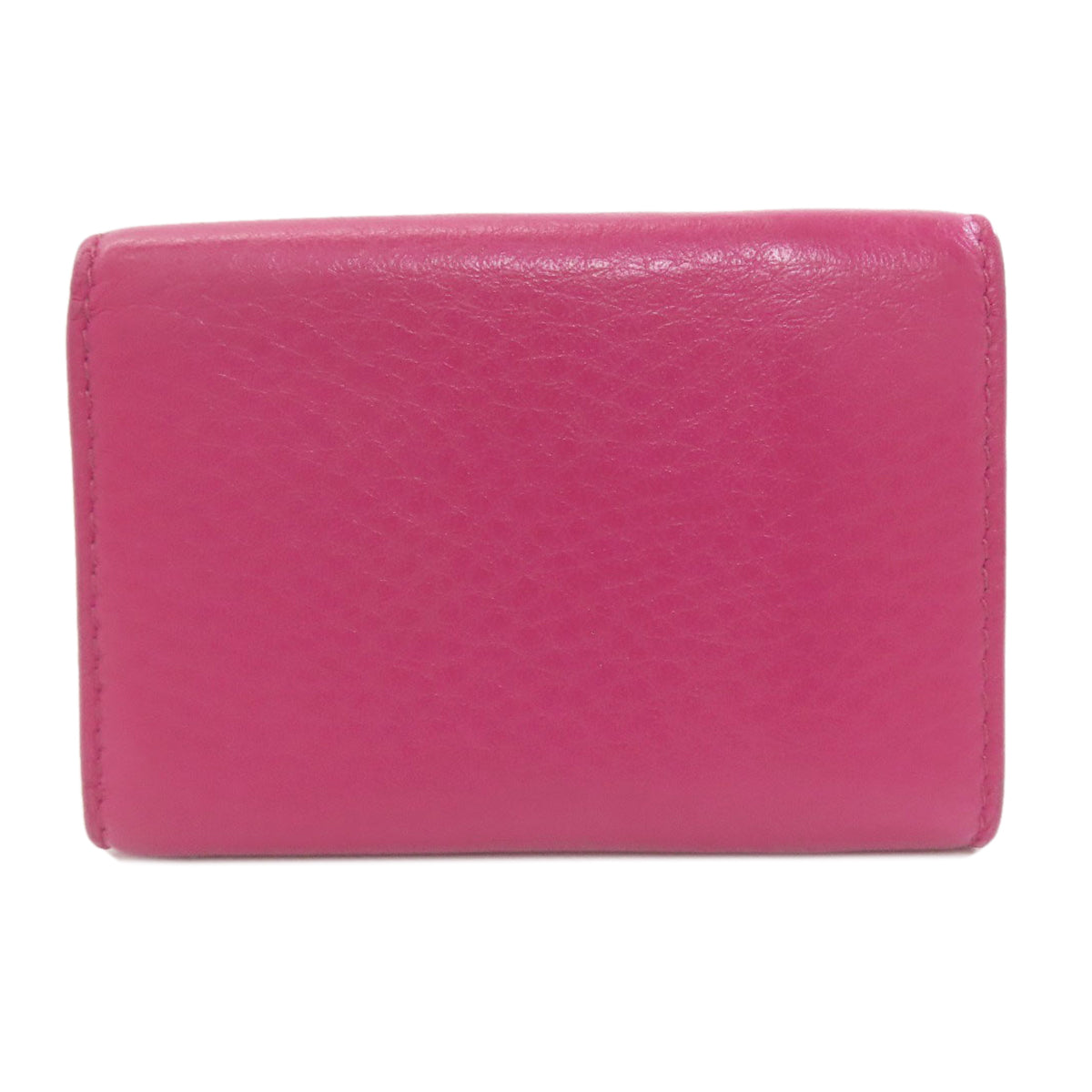 BALENCIAGA 516402 Logo tri-fold wallet Bifold Wallet with Coin Pocket Leather Ladies [Used]