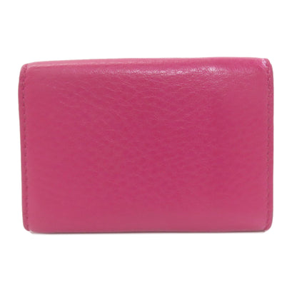 BALENCIAGA 516402 Logo tri-fold wallet Bifold Wallet with Coin Pocket Leather Ladies [Used]