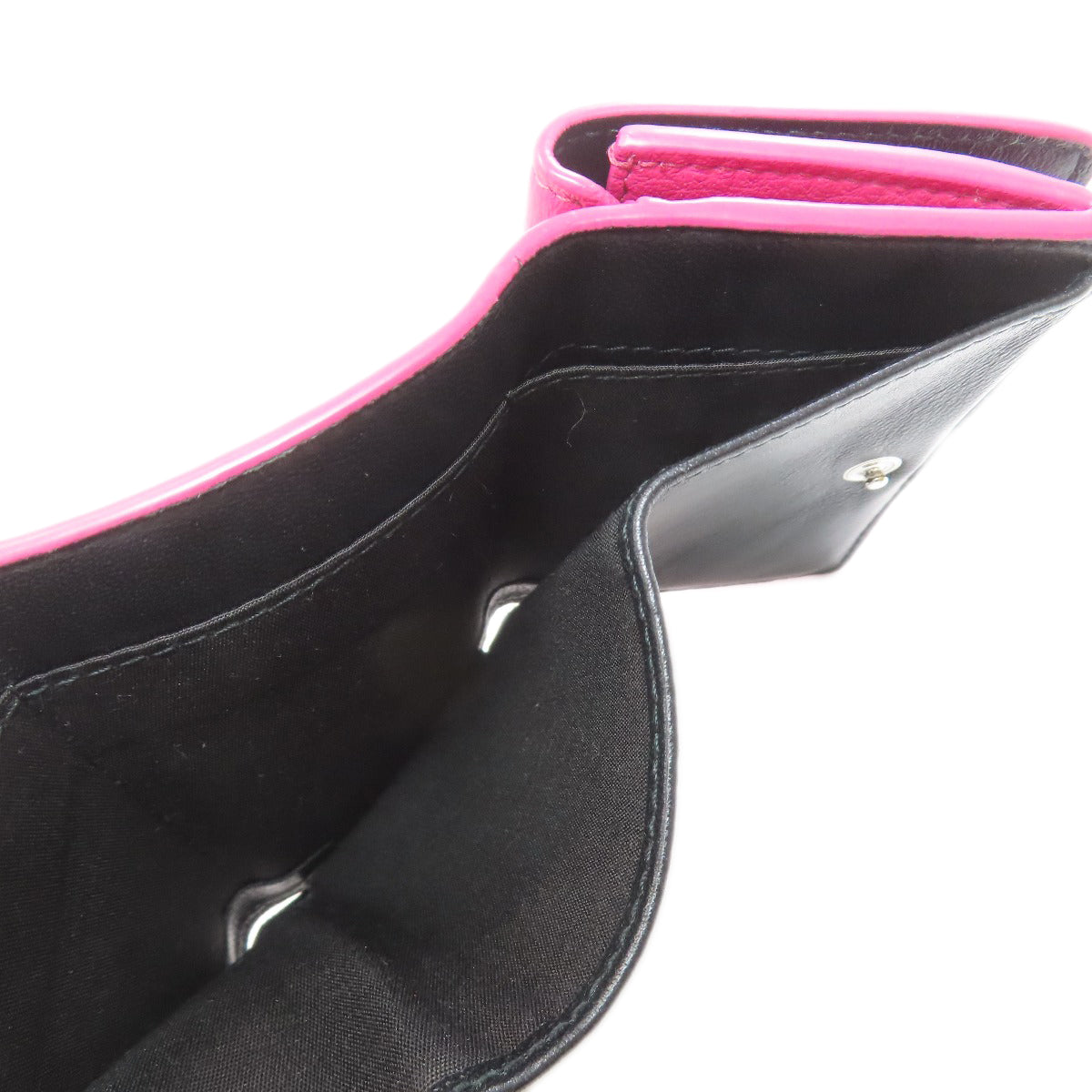 BALENCIAGA 516402 Logo tri-fold wallet Bifold Wallet with Coin Pocket Leather Ladies [Used]