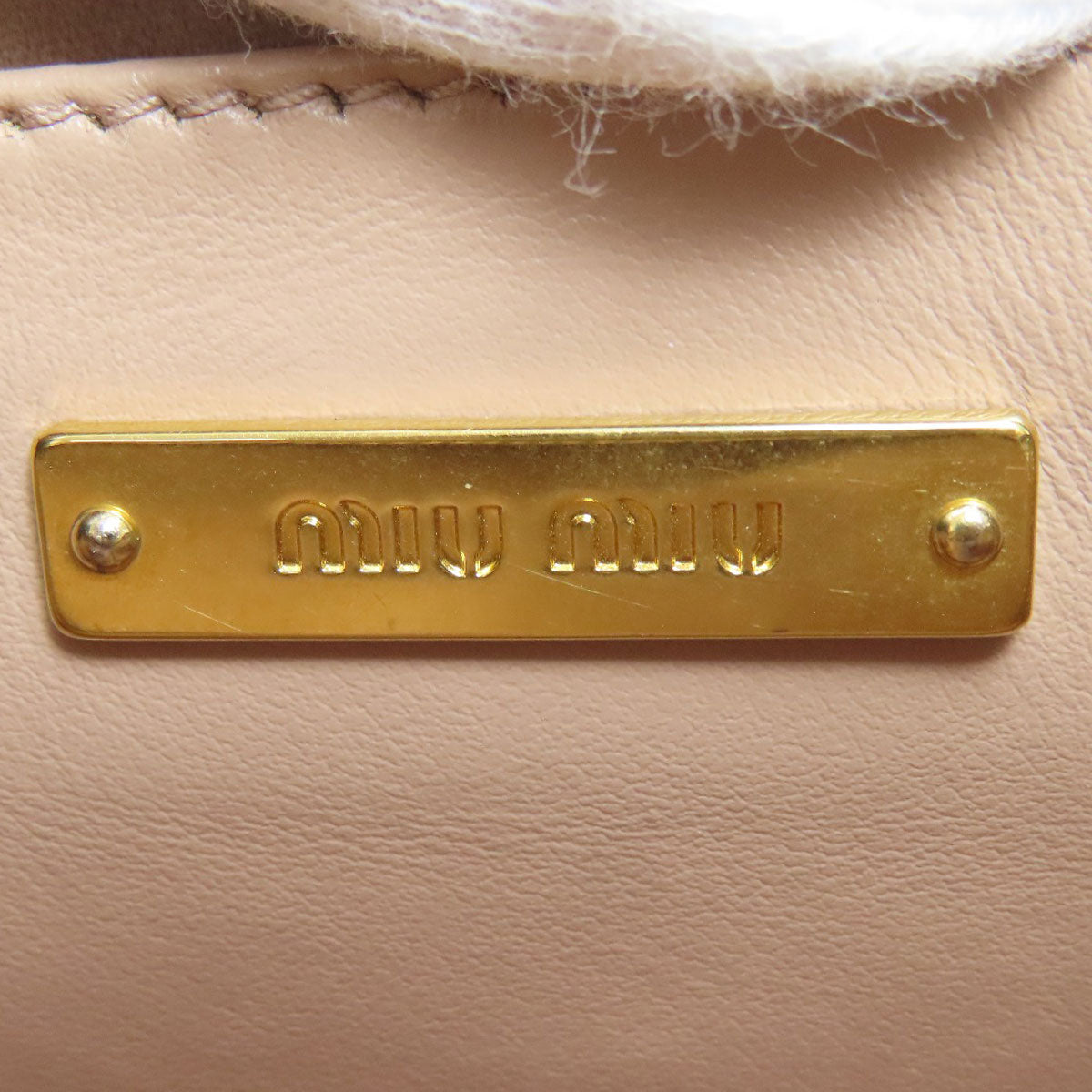ミュウミュウ チェーンショルダー ショルダーバッグ カーフ レディース 【中古】【MIUMIU】