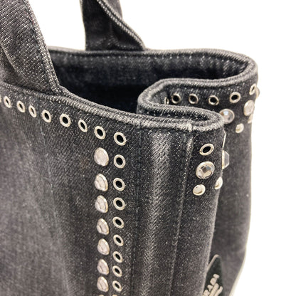 PRADA BN2439 Canapa mini 2 WAY Tote Bag Denim Ladies [Used]