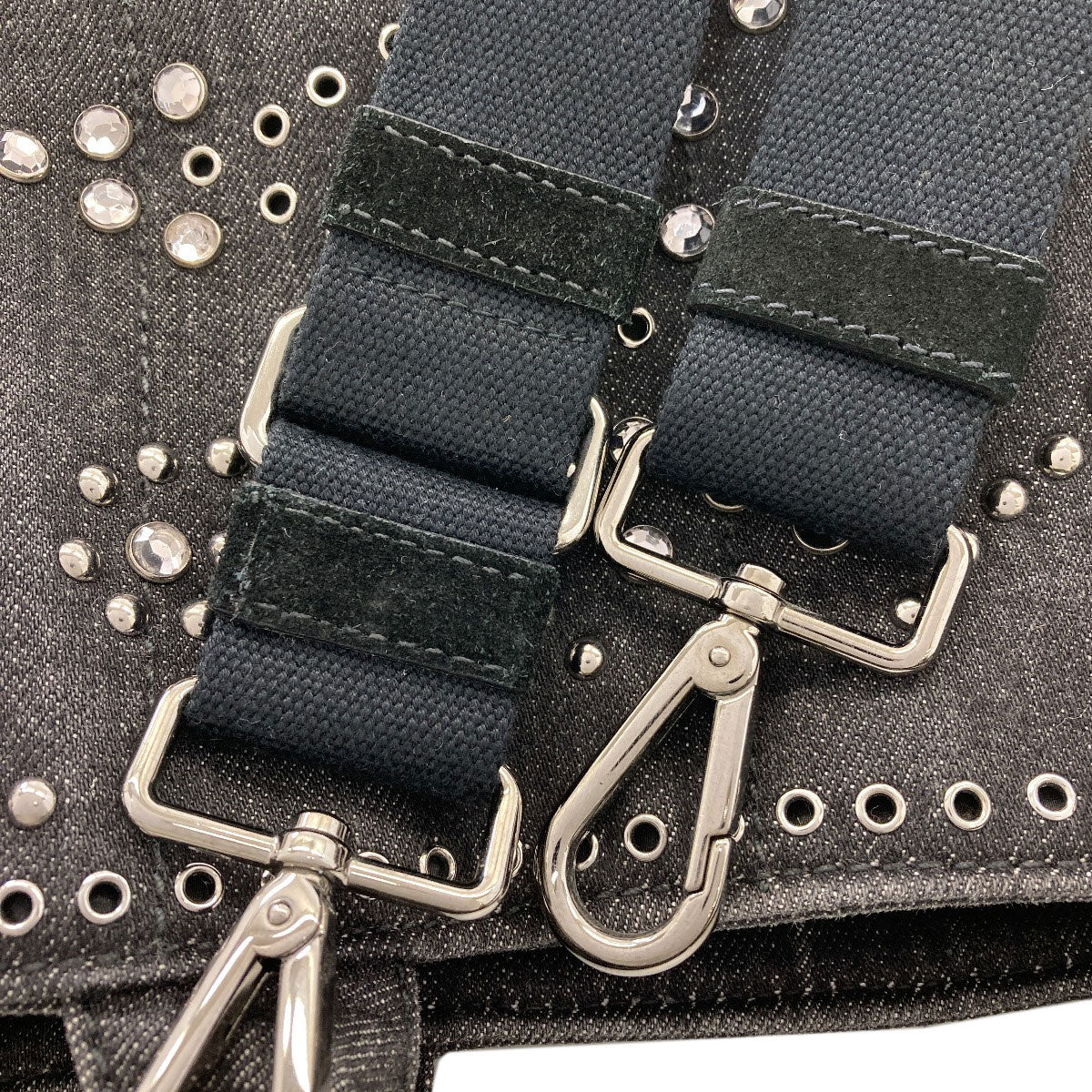 PRADA BN2439 Canapa mini 2 WAY Tote Bag Denim Ladies [Used]