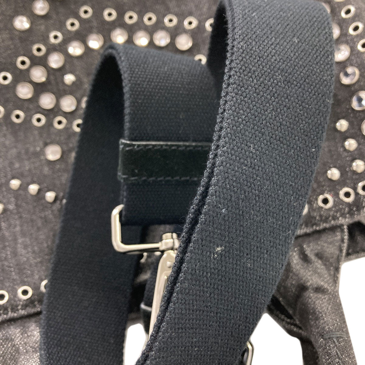 PRADA BN2439 Canapa mini 2 WAY Tote Bag Denim Ladies [Used]
