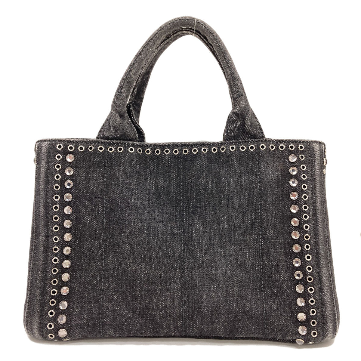 PRADA BN2439 Canapa mini 2 WAY Tote Bag Denim Ladies [Used]
