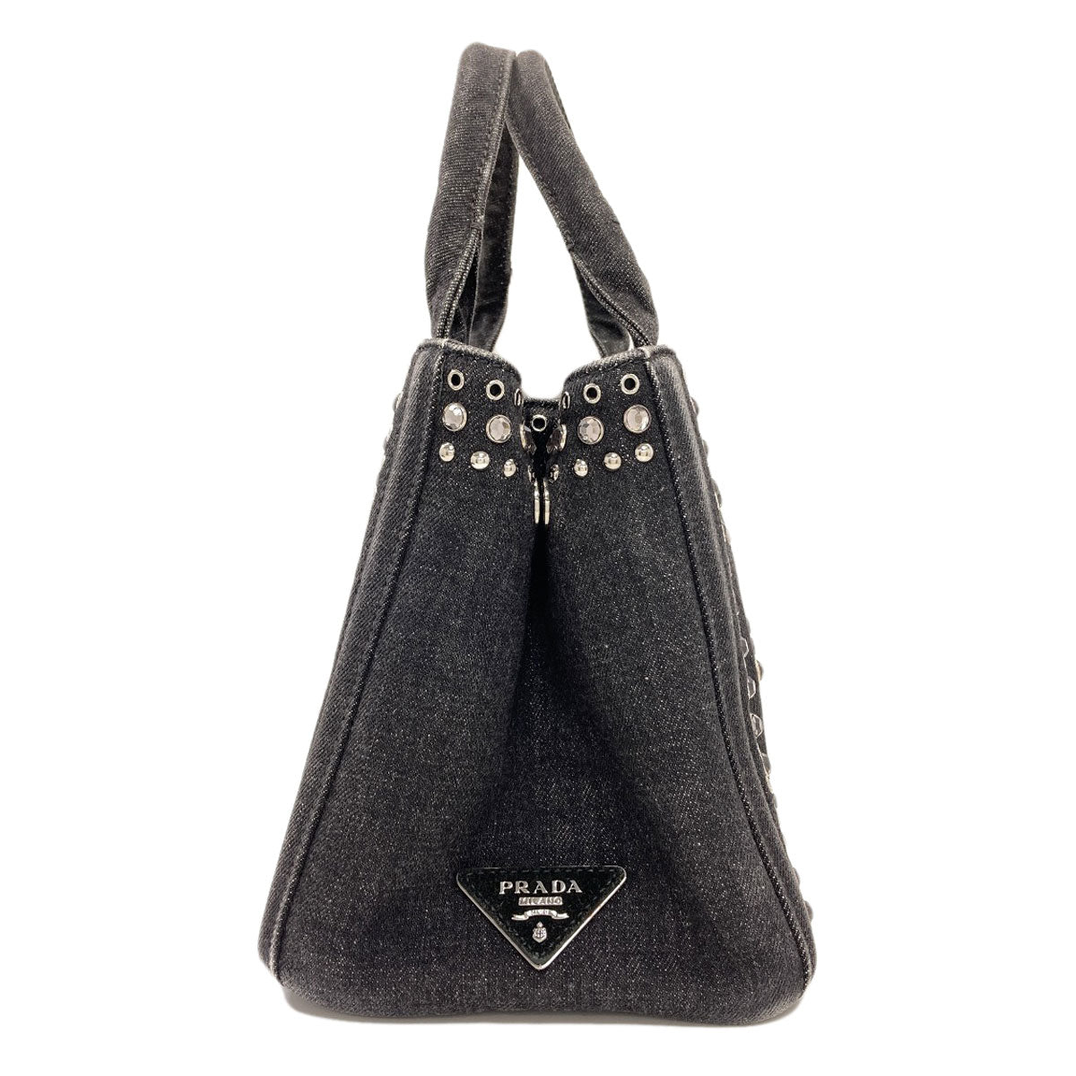 PRADA BN2439 Canapa mini 2 WAY Tote Bag Denim Ladies [Used]
