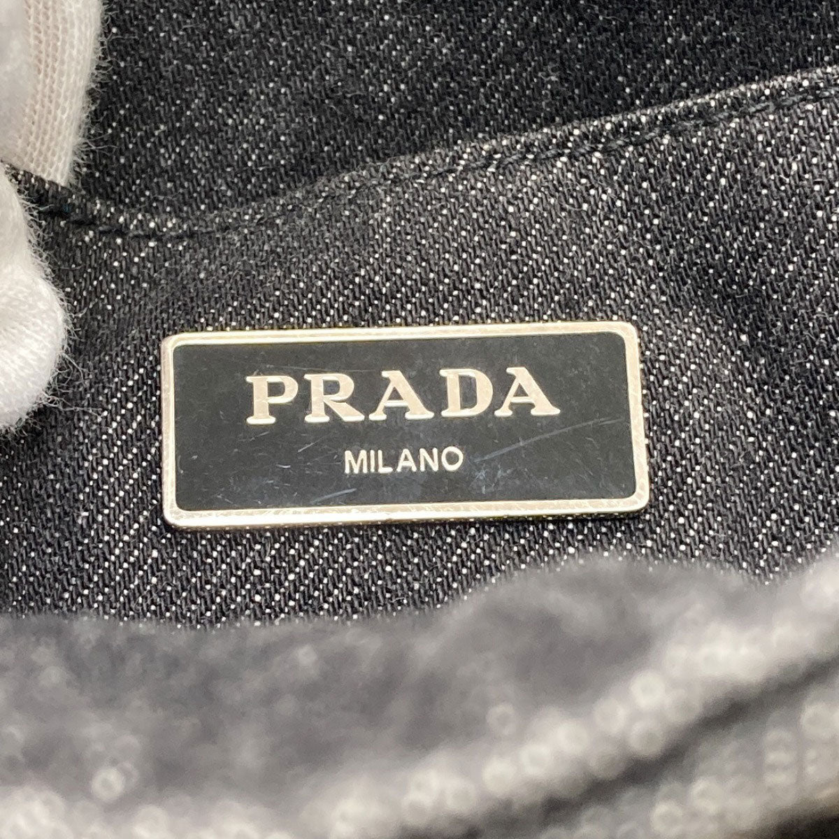 PRADA BN2439 Canapa mini 2 WAY Tote Bag Denim Ladies [Used]