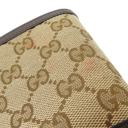 GUCCI 150413 Outlet GG Bifold Wallet with Coin Pocket Canvas LeatherLadies [Used]