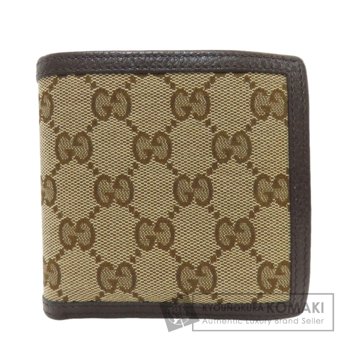 GUCCI 150413 Outlet GG Bifold Wallet with Coin Pocket Canvas LeatherLadies [Used]