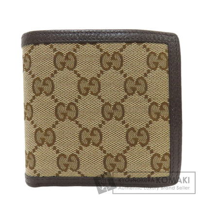 GUCCI 150413 Outlet GG Bifold Wallet with Coin Pocket Canvas LeatherLadies [Used]