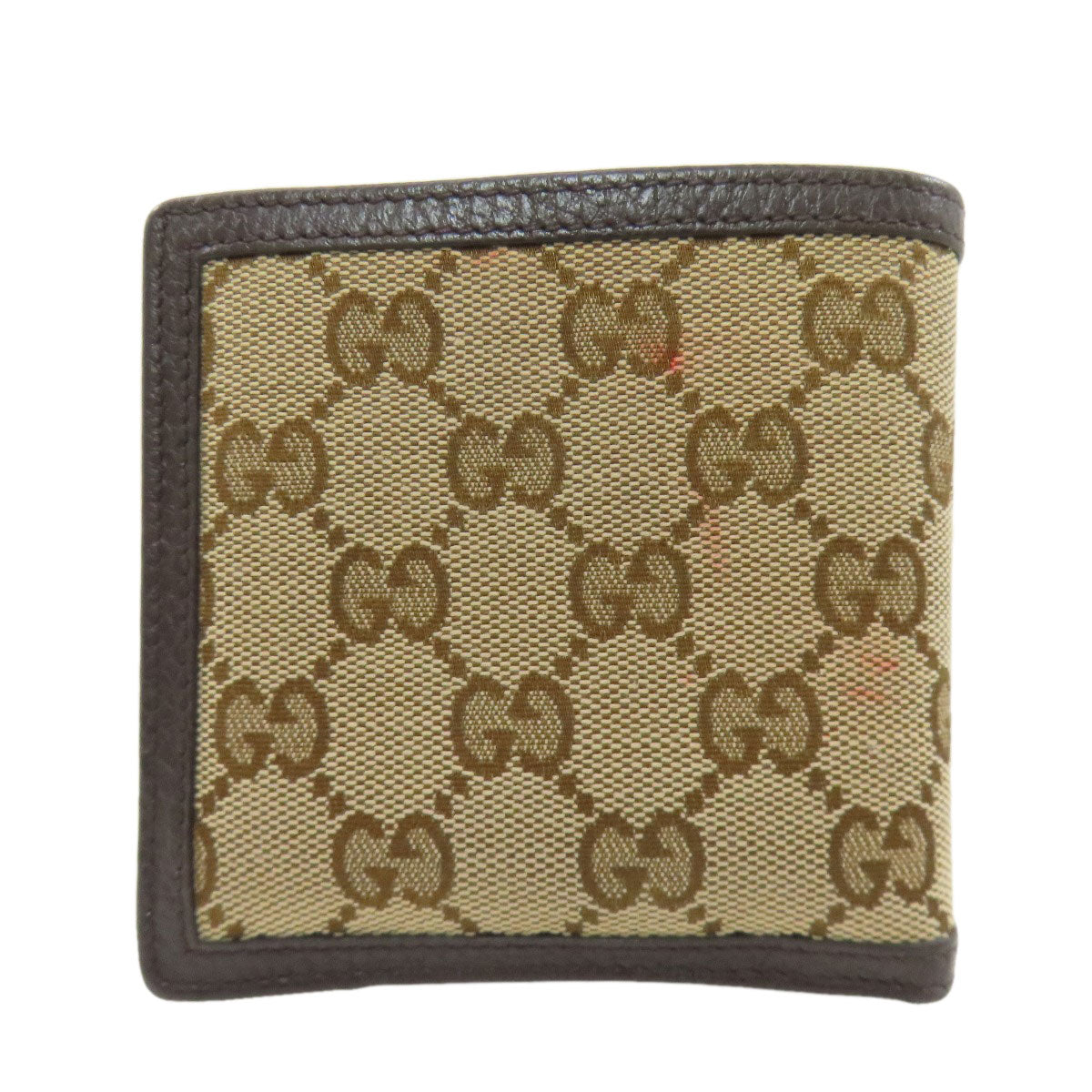 GUCCI 150413 Outlet GG Bifold Wallet with Coin Pocket Canvas LeatherLadies [Used]