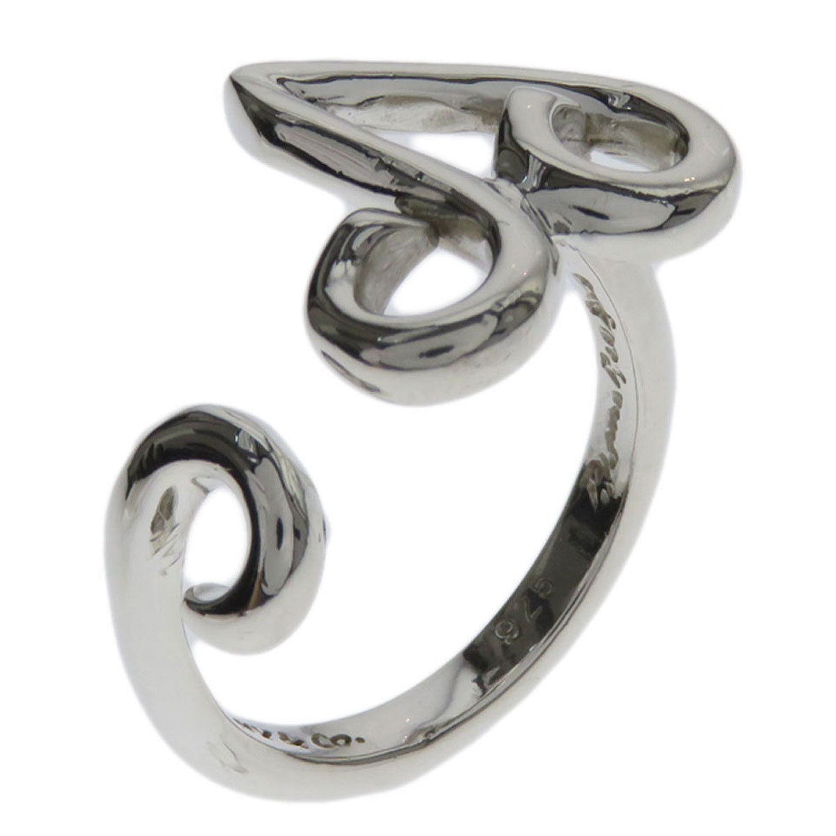 TIFFANY&Co.   Ring Initial V Silver Ladies