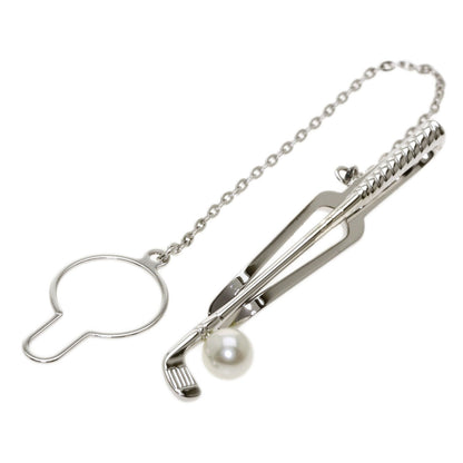 MIKIMOTO   Tie pin Baby Pearl Pearl Golf Club Metal mens