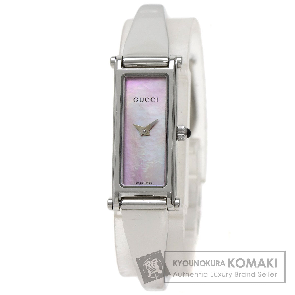 GUCCI Bangle Square Face Watches 1500L Stainless Steel/Stainless Steel Ladies