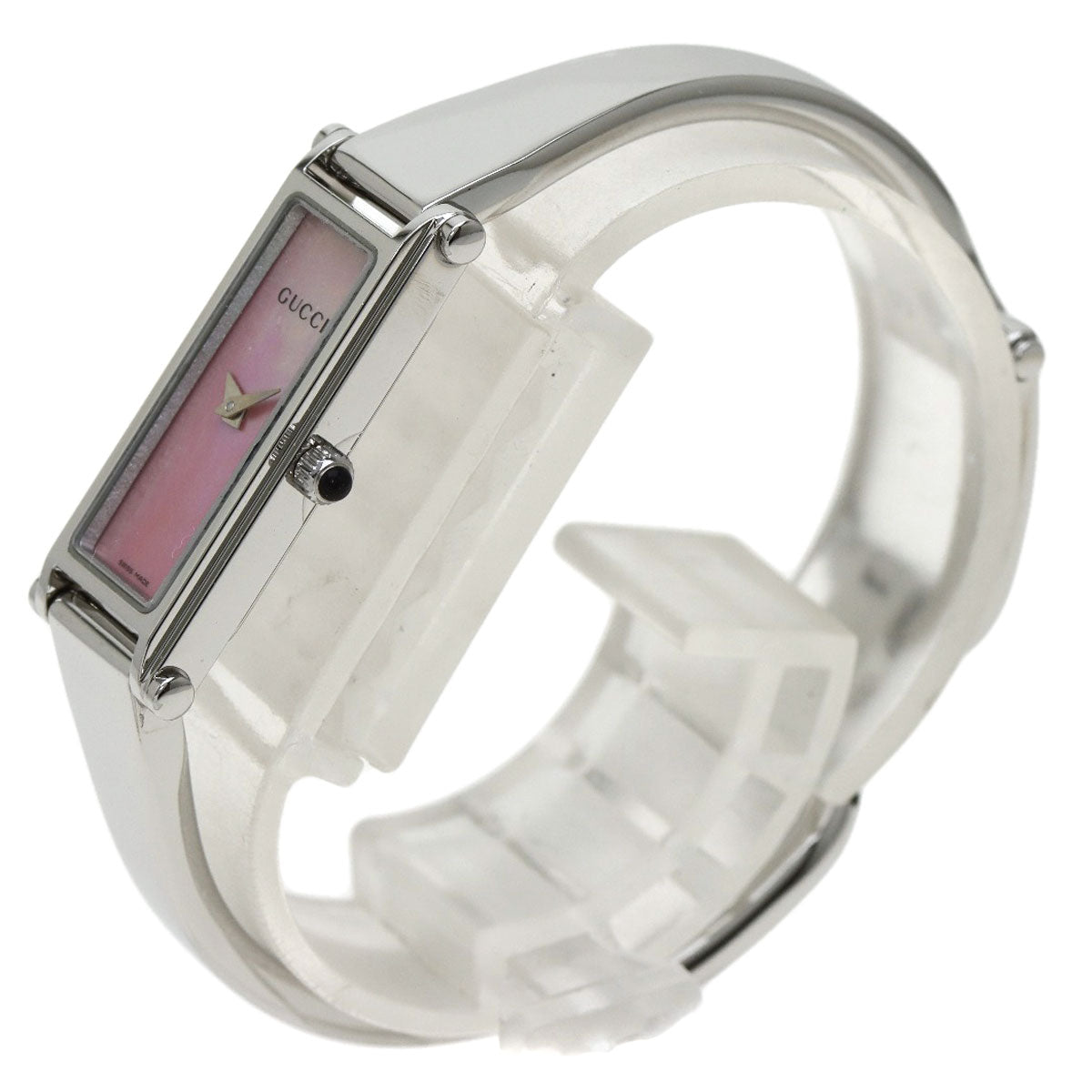 GUCCI Bangle Square Face Watches 1500L Stainless Steel/Stainless Steel Ladies