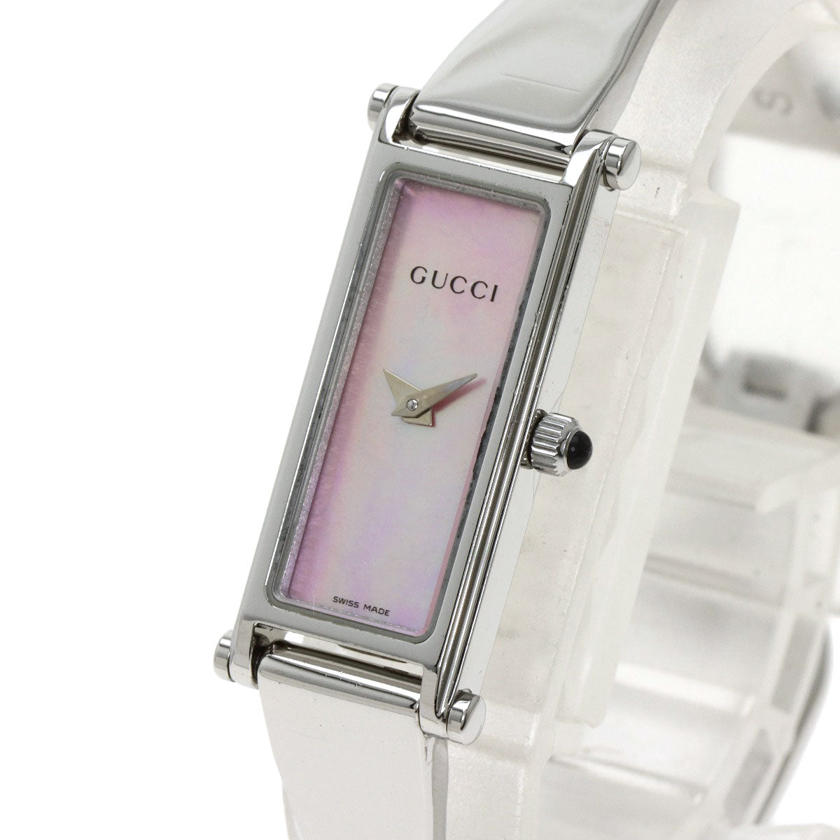 GUCCI Bangle Square Face Watches 1500L Stainless Steel/Stainless Steel Ladies