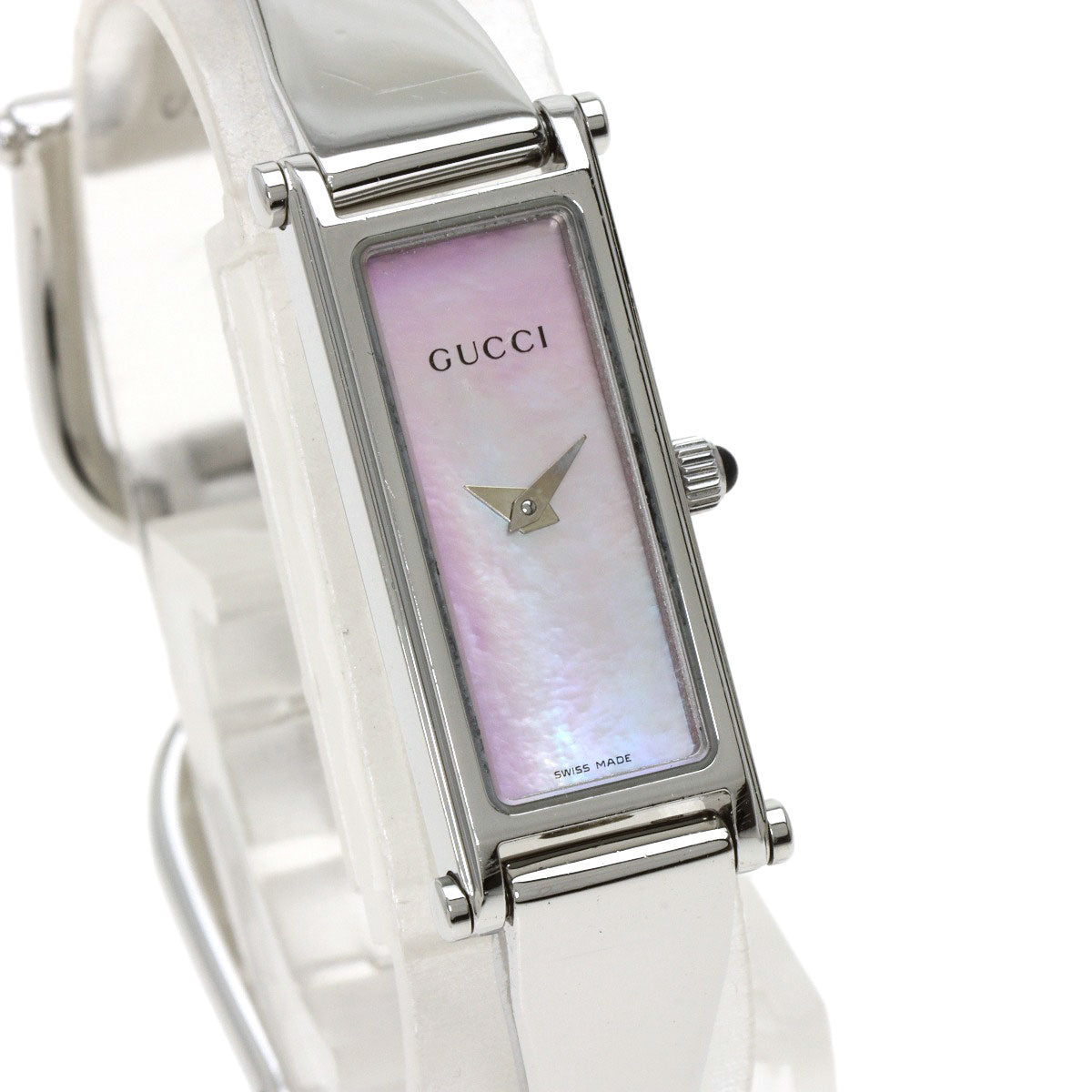 GUCCI Bangle Square Face Watches 1500L Stainless Steel/Stainless Steel Ladies