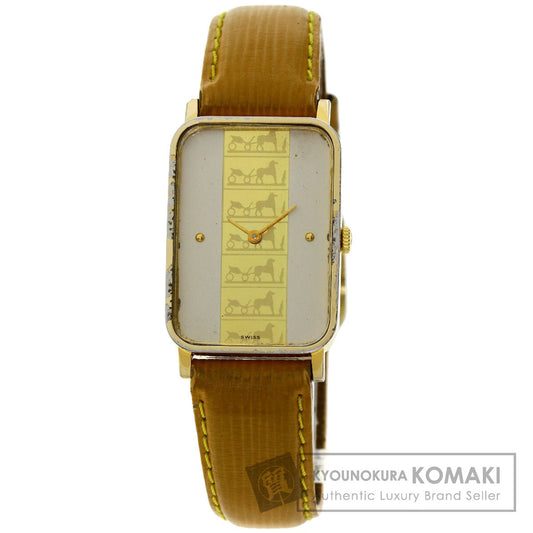 HERMES antique Watches  Gold Plated/Leather Ladies