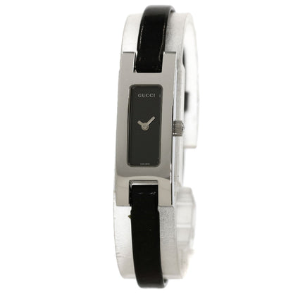 GUCCI Square face Watches 3900L Stainless Steel/Leather Ladies