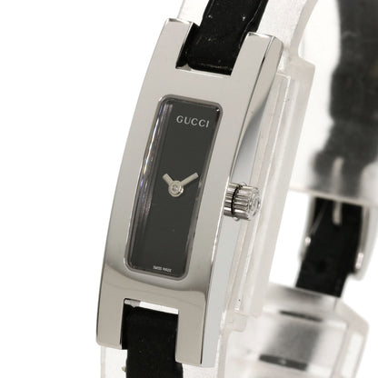 GUCCI Square face Watches 3900L Stainless Steel/Leather Ladies