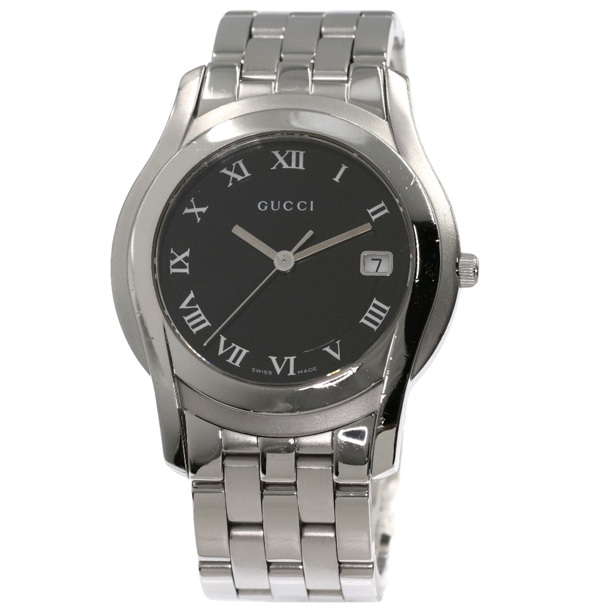 GUCCI Round face Watches 5500M Stainless Steel/Stainless Steel mens