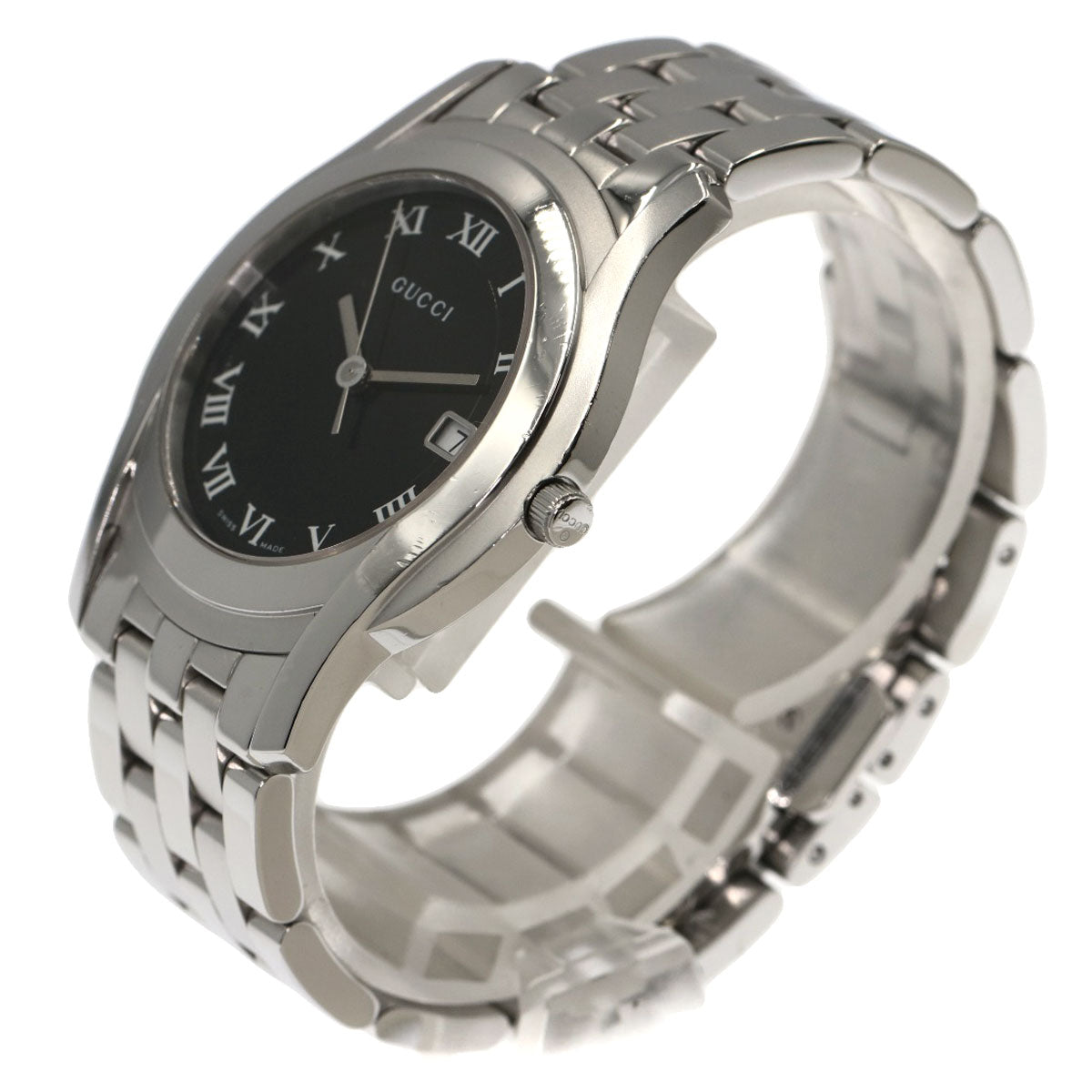 GUCCI Round face Watches 5500M Stainless Steel/Stainless Steel mens