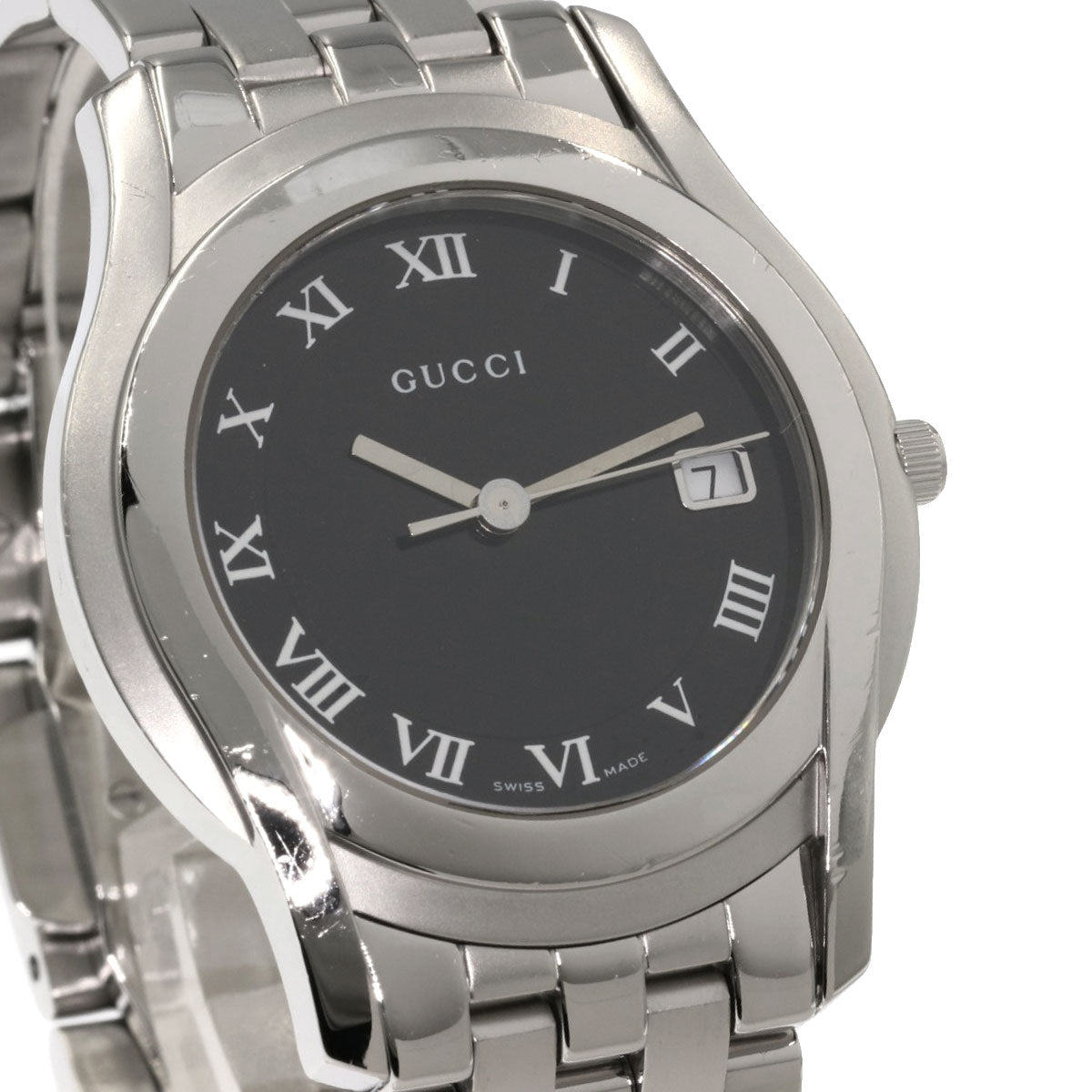 GUCCI Round face Watches 5500M Stainless Steel/Stainless Steel mens