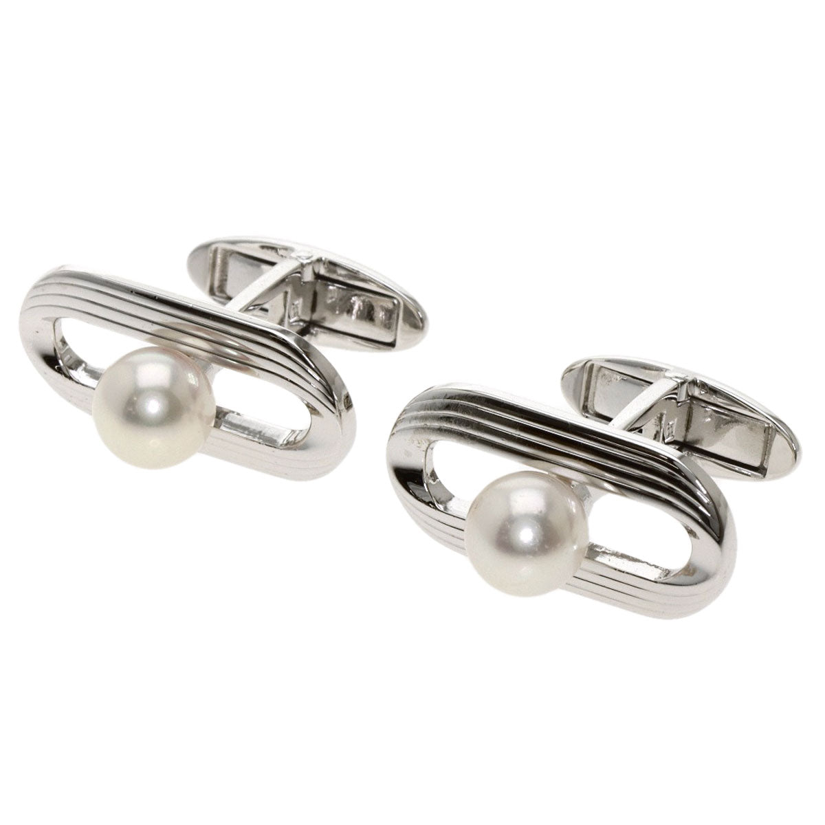 MIKIMOTO   cuffs Akoya pearl Pearl 0.3" Silver mens