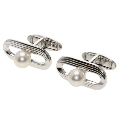 MIKIMOTO   cuffs Akoya pearl Pearl 0.3" Silver mens