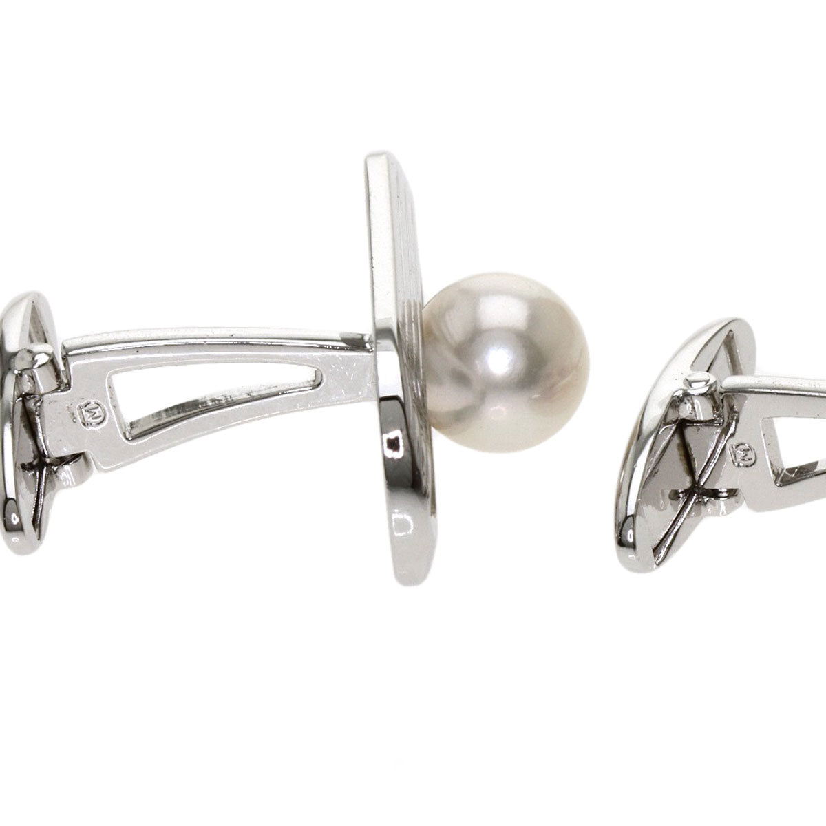 MIKIMOTO   cuffs Akoya pearl Pearl 0.3" Silver mens