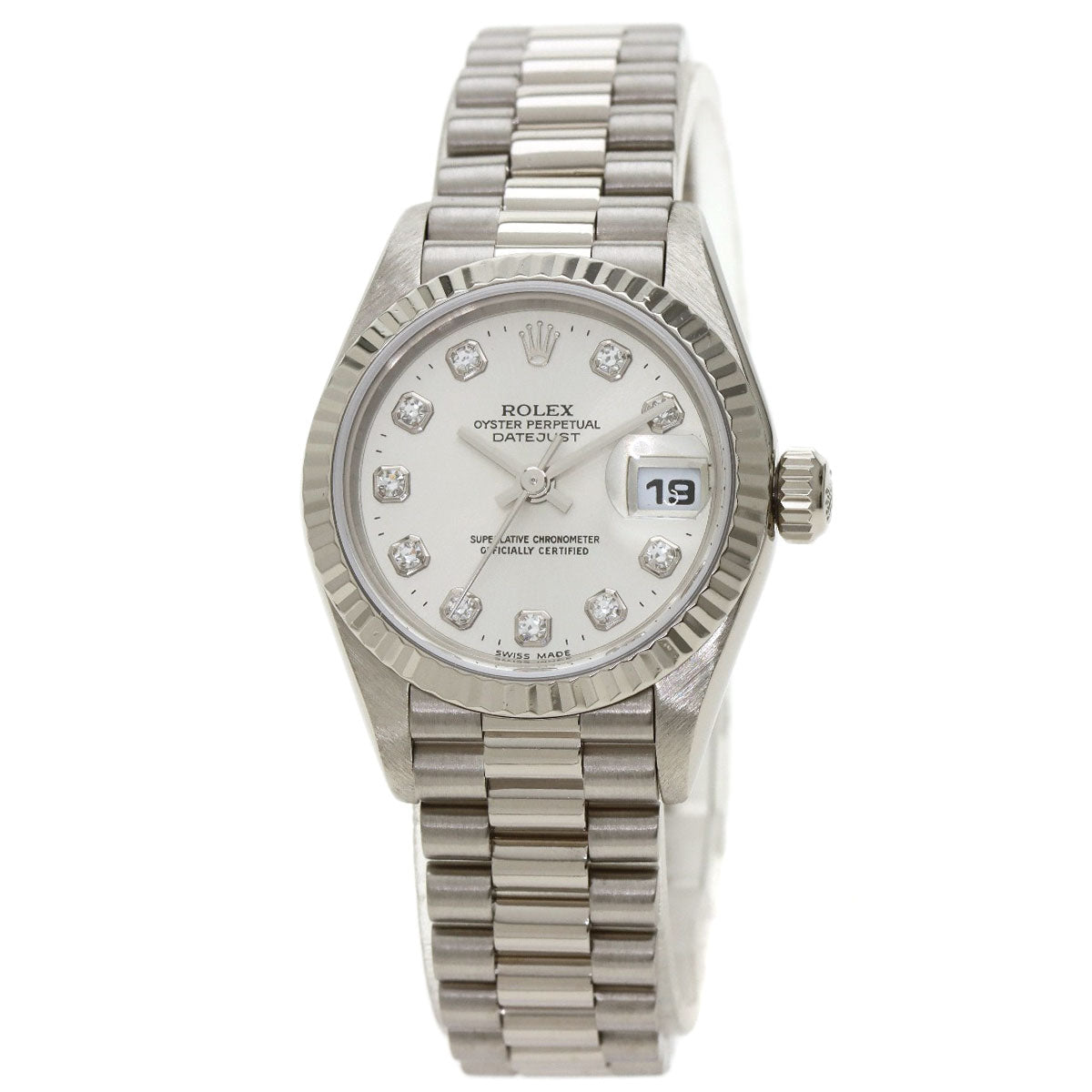 ROLEX DATEJUST 10P Diamond Watches 79179G K18 White Gold/K18 White Gold Ladies