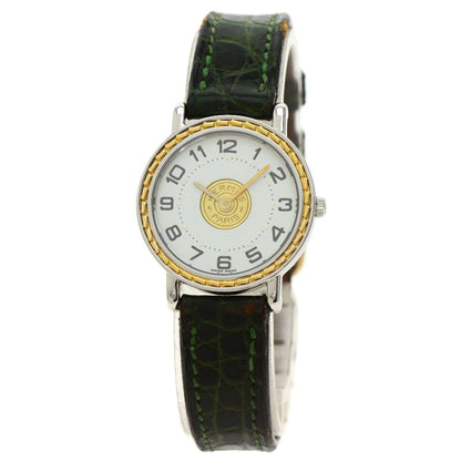 HERMES Serie Watches  Stainless Steel/Leather Ladies