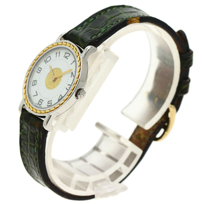 HERMES Serie Watches  Stainless Steel/Leather Ladies