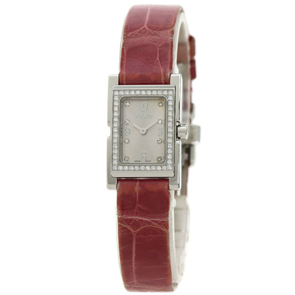 FRED Bezel Diamond Watches  Stainless Steel/Leather Ladies