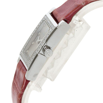 FRED Bezel Diamond Watches  Stainless Steel/Leather Ladies