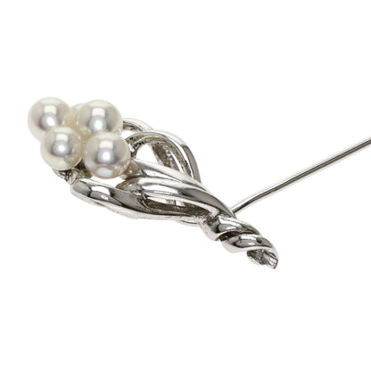 TASAKI   Brooch Akoya pearl Pearl Silver Ladies