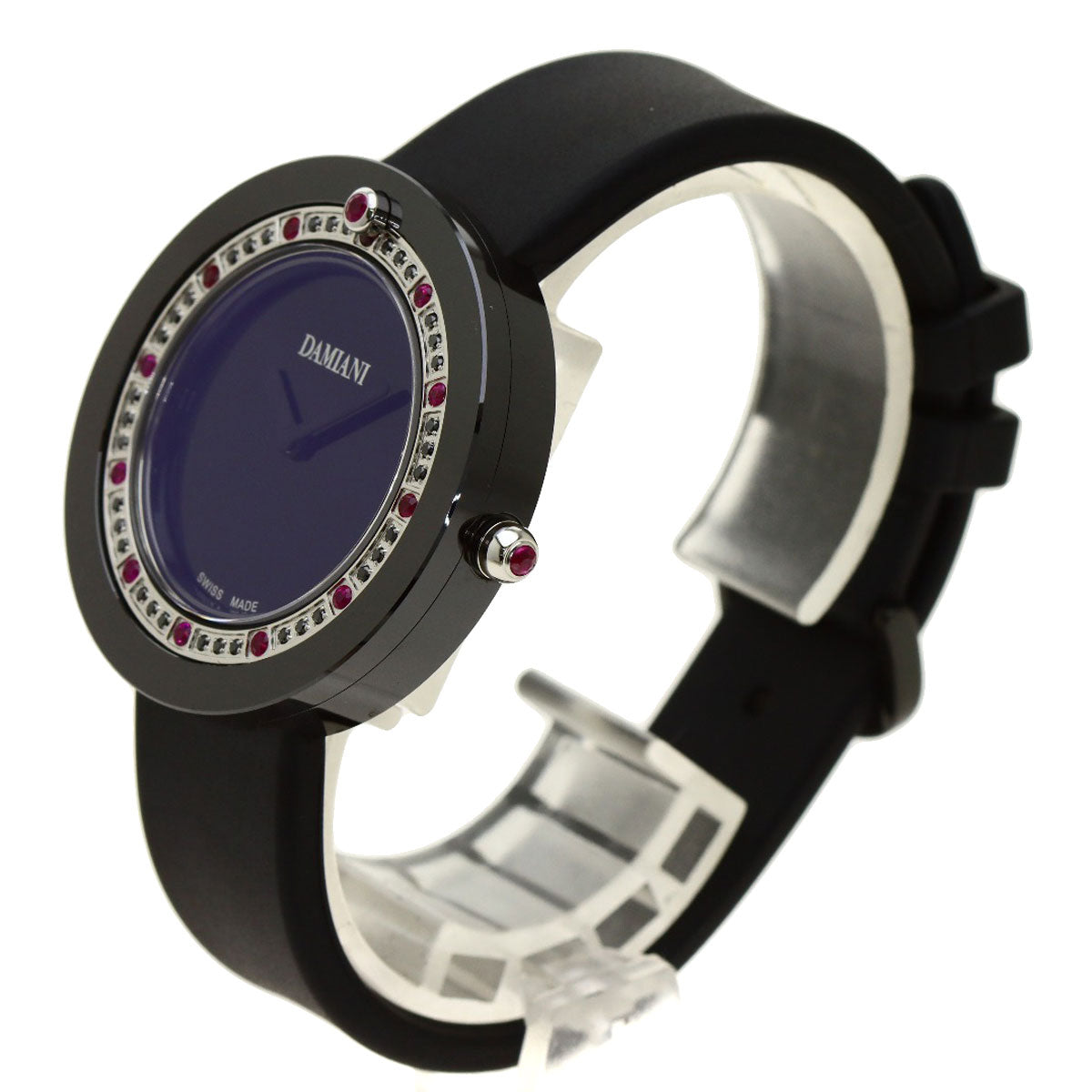 Damiani Belle Epoque Ruby Black Diamond Watches BCLSRB37 Ceramic/Rubber Ladies