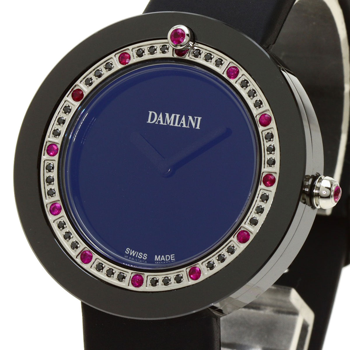 Damiani Belle Epoque Ruby Black Diamond Watches BCLSRB37 Ceramic/Rubber Ladies