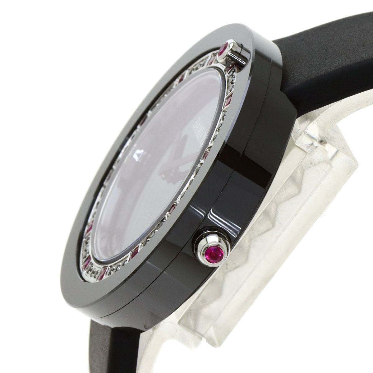 Damiani Belle Epoque Ruby Black Diamond Watches BCLSRB37 Ceramic/Rubber Ladies