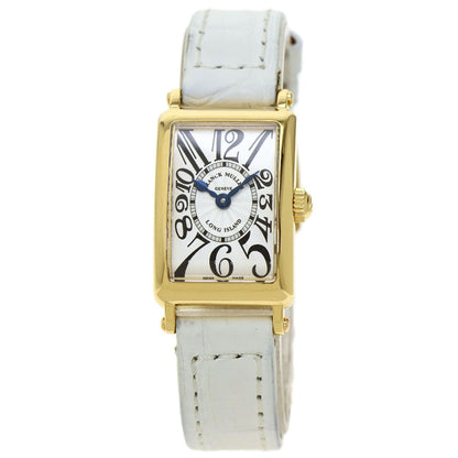 FRANCK MULLER Long Island Watches 802QZ K18 Yellow Gold/Leather Ladies