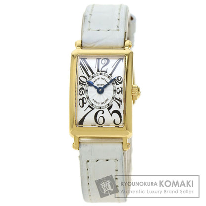 FRANCK MULLER Long Island Watches 802QZ K18 Yellow Gold/Leather Ladies