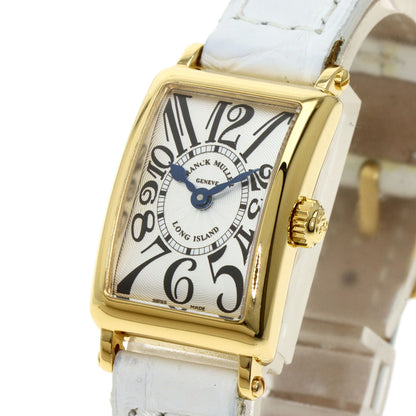 FRANCK MULLER Long Island Watches 802QZ K18 Yellow Gold/Leather Ladies