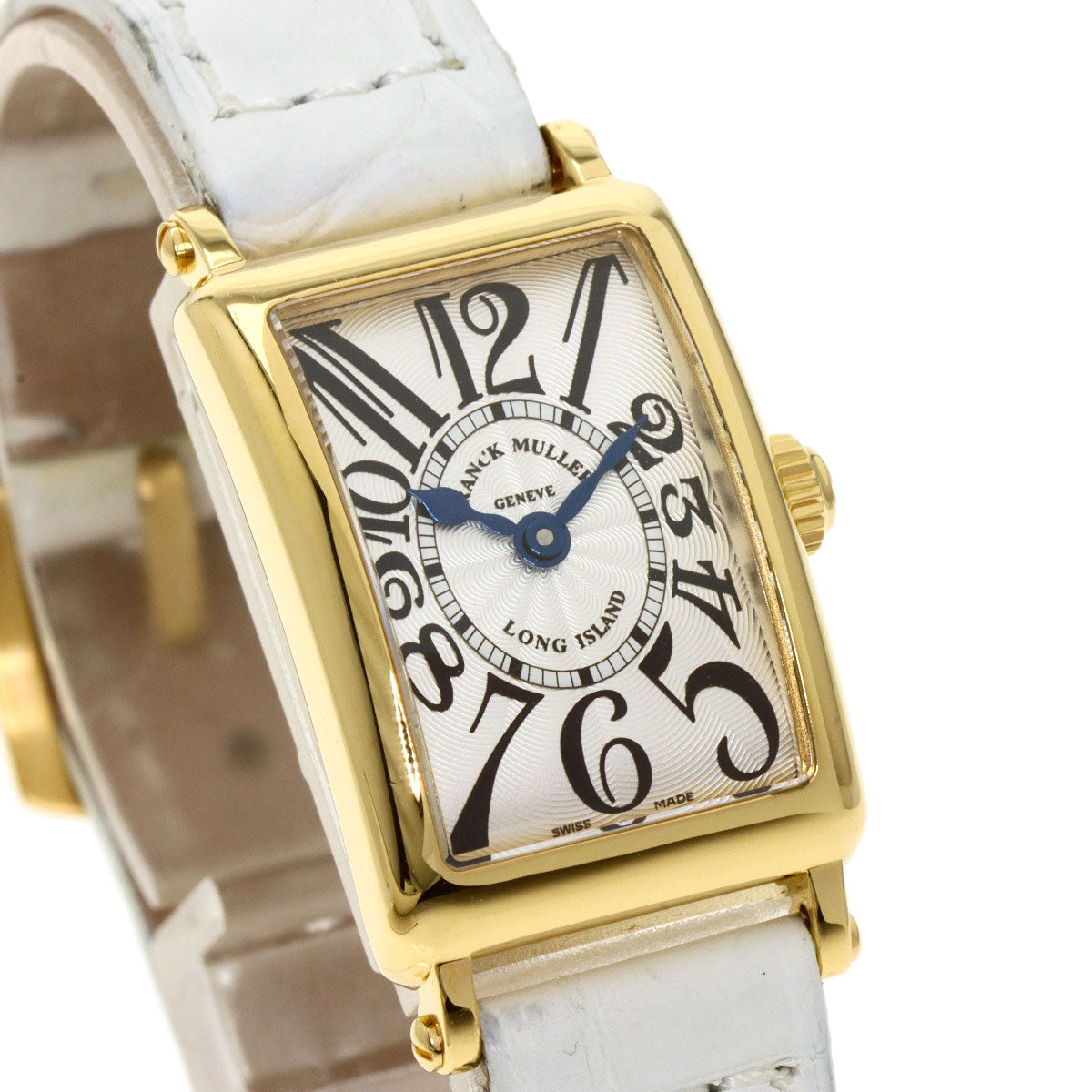 FRANCK MULLER Long Island Watches 802QZ K18 Yellow Gold/Leather Ladies