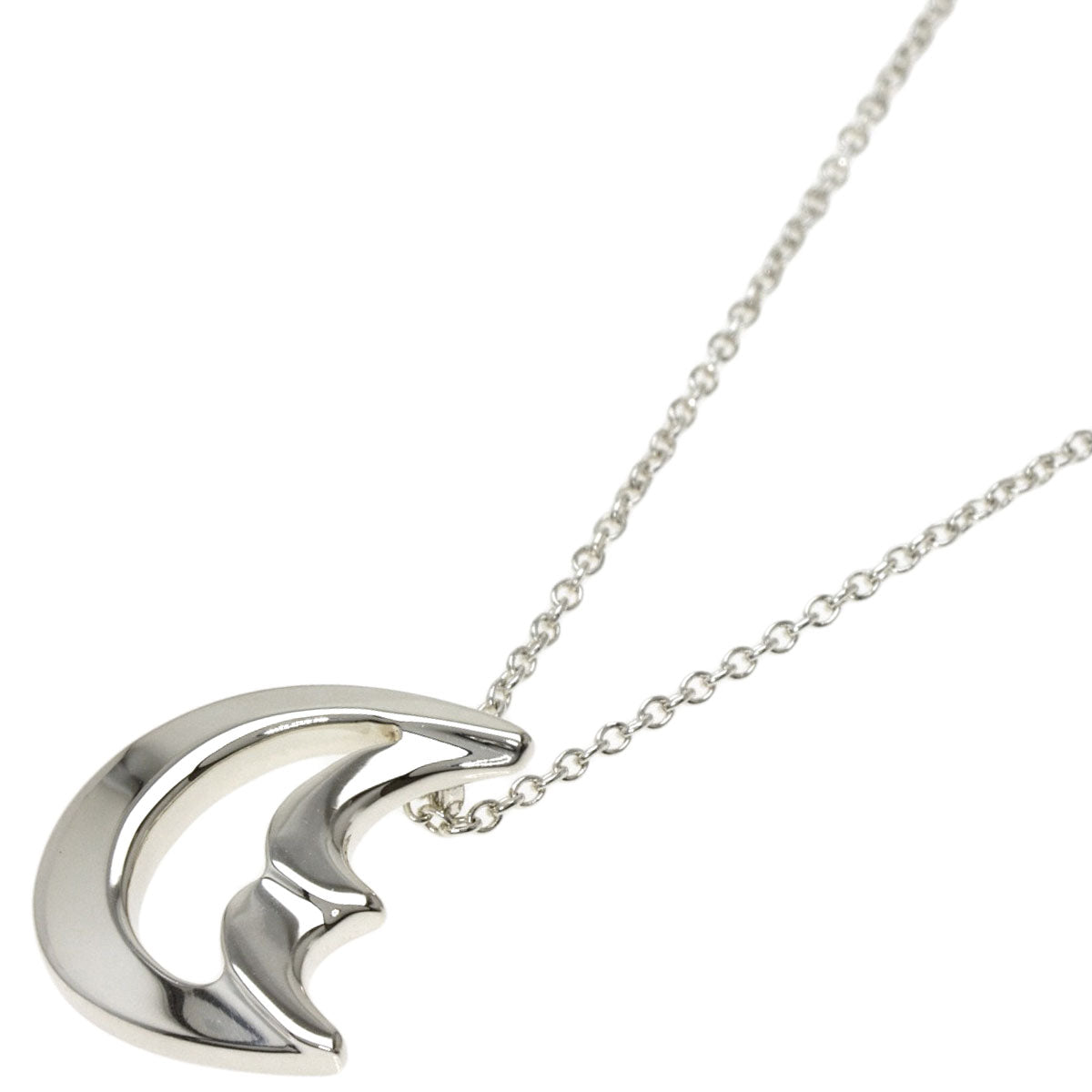 TIFFANY&Co.   Necklace Crescent moon Silver Ladies