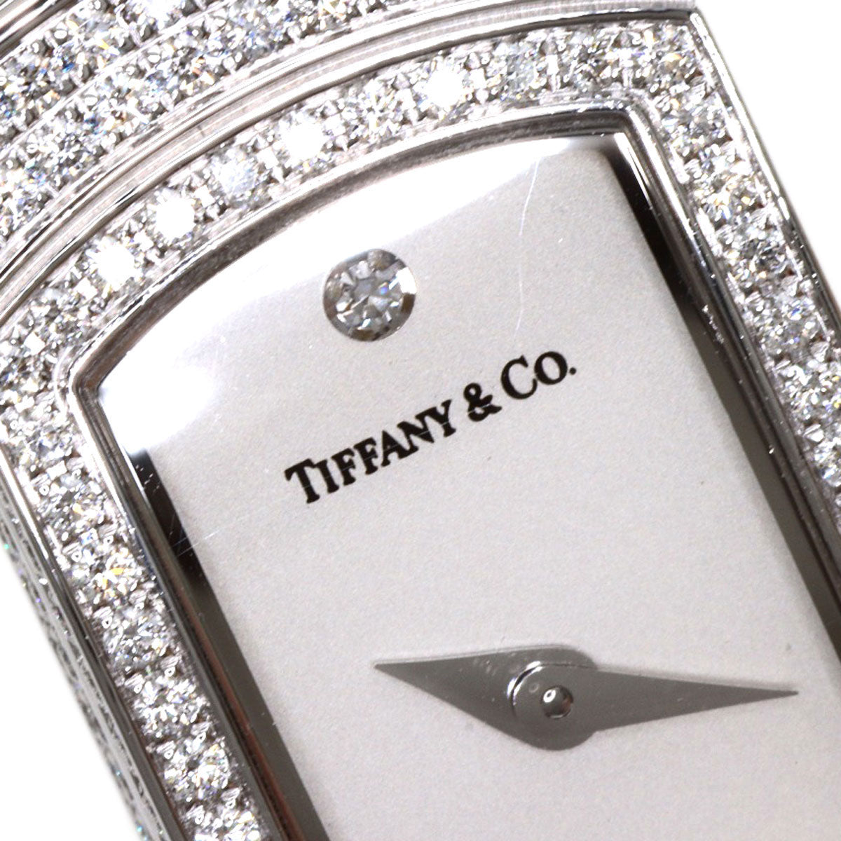 TIFFANY&Co. Cocktail Watch Full Diamond Watches  K18 White Gold/Leather Ladies