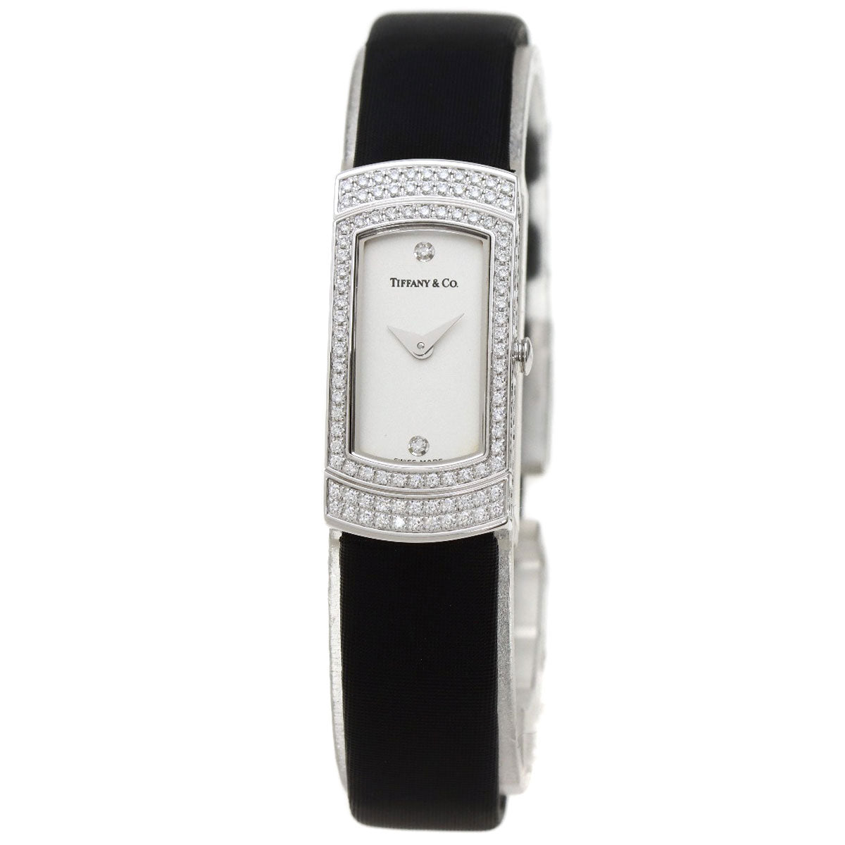 TIFFANY&Co. Cocktail Watch Full Diamond Watches  K18 White Gold/Leather Ladies