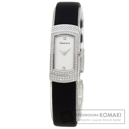 TIFFANY&Co. Cocktail Watch Full Diamond Watches  K18 White Gold/Leather Ladies